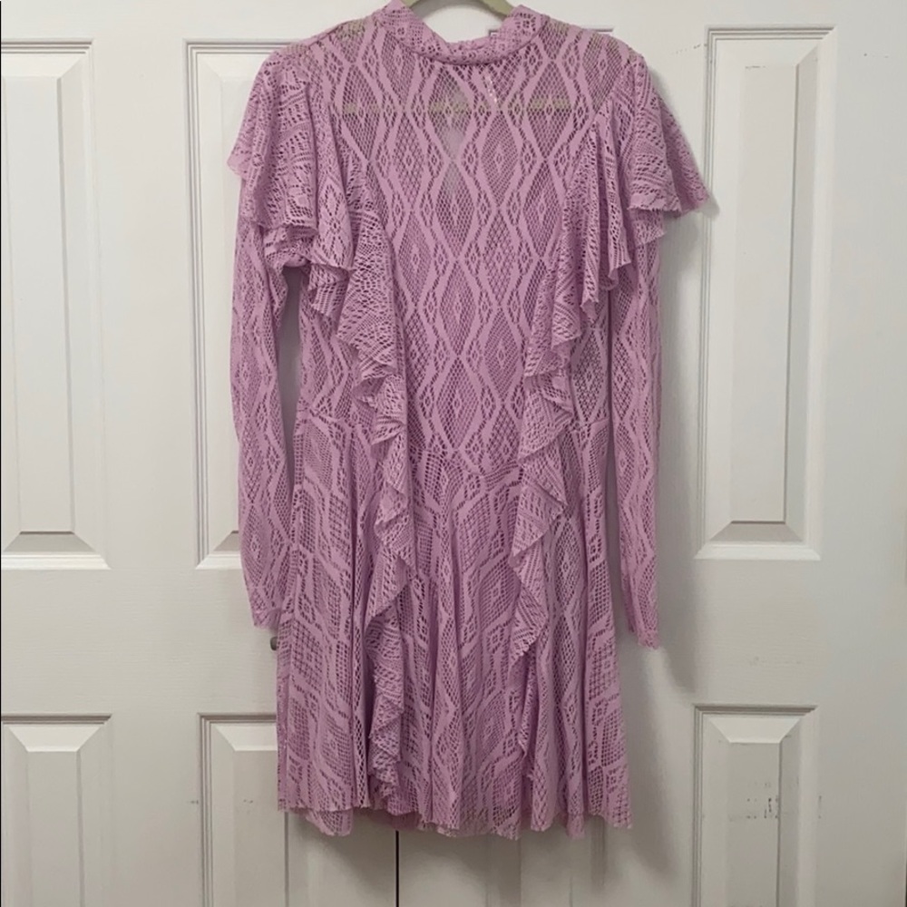 Free People Boho Ruffle Long Sleeve Dress